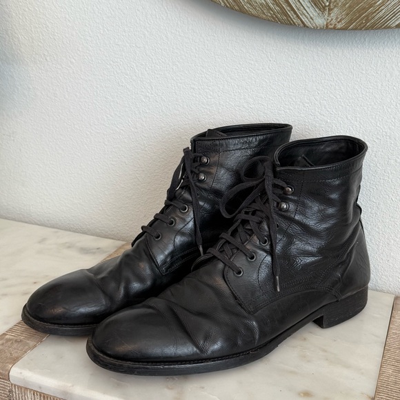To Boot New York Adam Derrick Men’s Major Black Calf Leather Lace Boot -12 - Picture 4 of 12